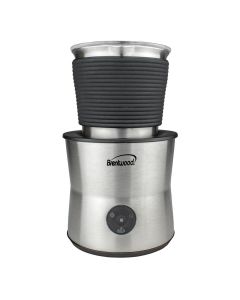 Brentwood 15 Ounce Cordless Electric Milk Frother, Warmer, and Hot Chocolate Maker in Stainless Steel